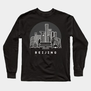 Beijing China Skyline Long Sleeve T-Shirt